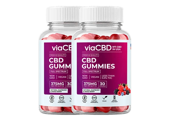 Two bottles of viaCBD Gummies — starter package